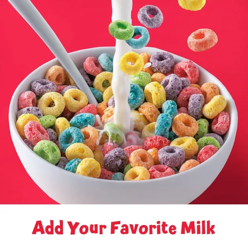 Miniatura 7 de Kellogg's Froot Loops - Tazas de cereales para el desayuno, sabor a frutas, aperitivos de desayuno con vitamina C, original, caja de 18 onzas