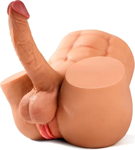BIG SHOCKED Muñeca sexual transexual con consolador enorme realista de 7.2 pulgadas, muñecas sexuales trans unisex, polla flexible, juguetes