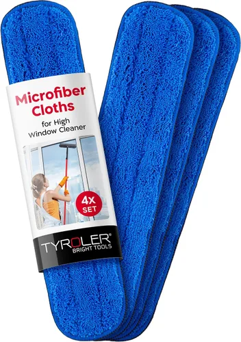 Miniatura 5 de Tyroler - Paños de repuesto para escobilla de ventana profesional, paquete de 2 almohadillas de repuesto, perfectamente diseñadas para una limpieza