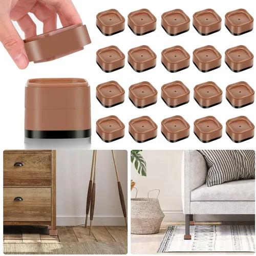 Miniatura 28 de Paquete de 12 elevadores de muebles de 1, 2 o 3 pulgadas, elevadores de cama ajustables resistentes para mesa, escritorio, sofá, silla, gabinete