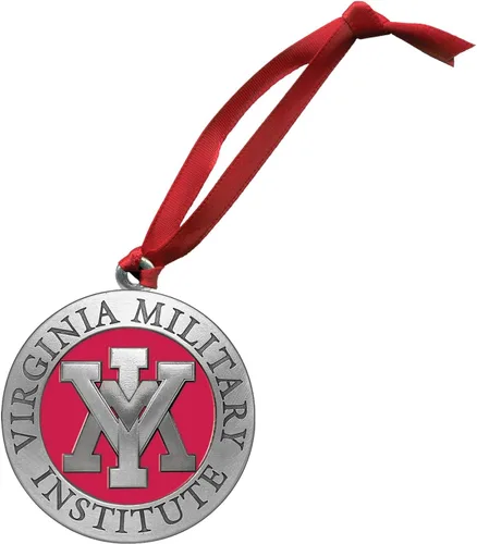 Miniatura 29 de Adorno de Alabama sin fecha Adorno de árbol de Navidad esculpido a mano Incrustación de metal de peltre Alma Mater intrincadamente elaborada