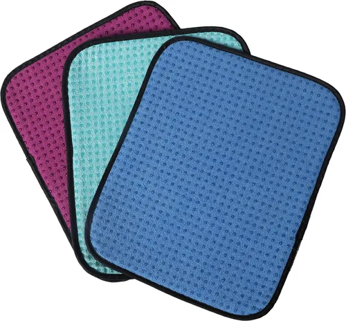 Miniatura 7 de TonGass Paquete de 3 toallas de microfibra para bola de boliche de 10 x 8 pulgadas, almohadilla de gamuza de bola de boliche de primera calidad