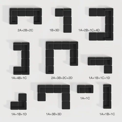 Miniatura 5 de Novilla 141" Sofá seccional modular, sofá seccional moderno en forma de nube con soporte Smarts Coil™, sofá sin huesos en forma de U para sala