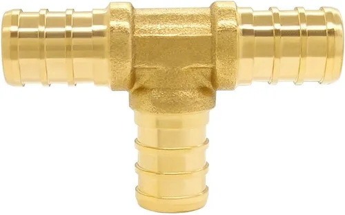 Miniatura 5 de Hooshing 5 unids 1/2 pulgada Tee PEX montaje Soild latón Barb Crimp accesorios para manguera de tubo PEX