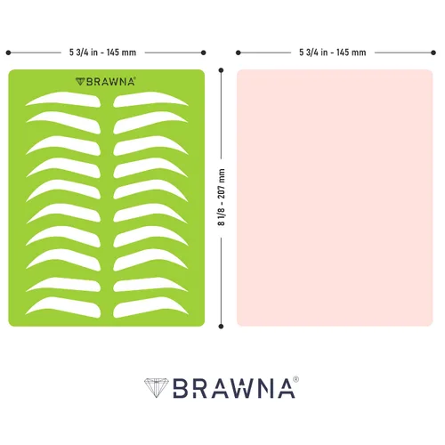 Miniatura 5 de BRAWNA - 3D PMU Practice Skin para tatuaje de cejas, rubor labial y delineador de ojos - Suministros PMU - Kit de microblading - 2 piezas