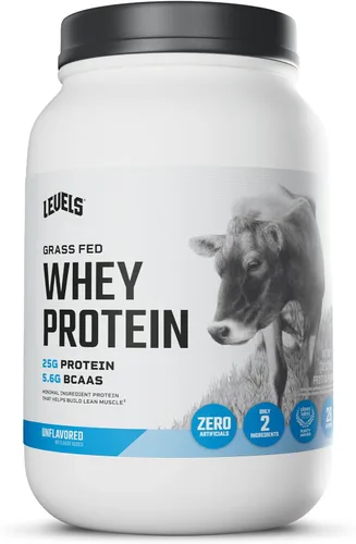 Miniatura 16 de Levels - Polvo de proteína de suero alimentado con pasto, sin artificiales, 24G de proteína, chocolate puro, 2 libras