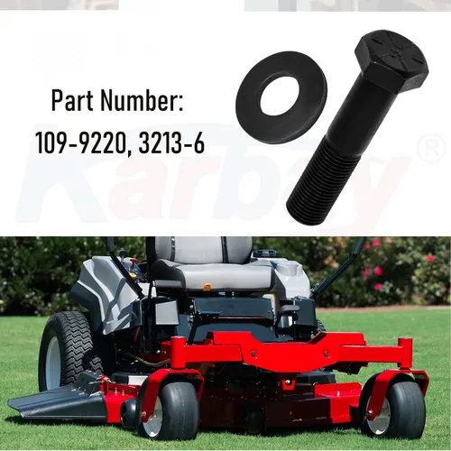 Miniatura 6 de Paquete de 3 pernos de repuesto 109-9220 3213-6 12633 de hoja compatibles con cortacésped Exmark Lazer Z AS CT XS de giro cero (1/2-20 x 2-1/4)