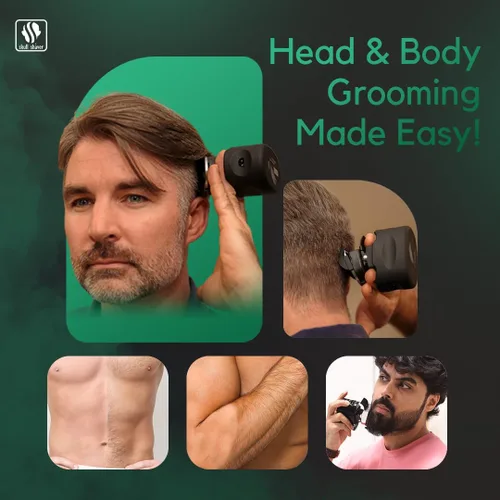 Miniatura 4 de Skull Shaver Beast Clipper Pro - Kit de corte de pelo y aseo para el hogar - Cuchillas de acero duraderas - Funcionamiento inalámbrico - Peines
