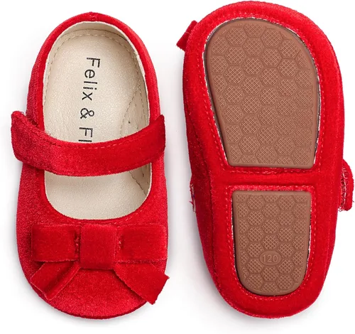Miniatura 35 de Felix & Flora Zapatos de bebé de suela suave - Zapatos de bebé para caminar, mocasines, suela de goma, zapatos de cuna