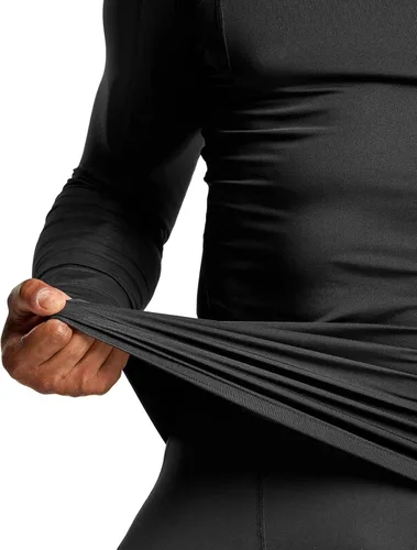 Miniatura 7 de ATHLIO 2 or 3 Pack Men's Thermal Long Sleeve Compression Shirts, TurtleMock Winter Sports Base Layer, Active Running Shirt