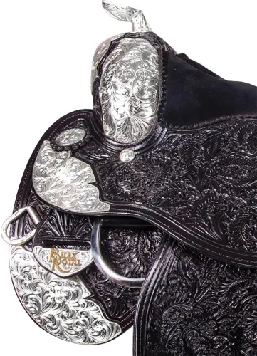 Miniatura 3 de Billy Royal Sedona Western Show Sillín Ideal para caballos de respaldo más corto Calidad hecha a mano Chapado en plata de ley Garantiza