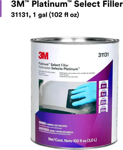 Miniatura 2 de 3M Platinum Select Filler 31131, ligero, sin manchas, sin pegajosidad, fórmula cremosa, 1 galón (3 fl oz)