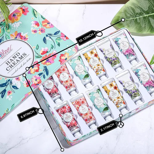 Miniatura 7 de Paquete de 12 regalos de crema de manos, regalos del día de la madre para mamá, loción hidratante para manos enriquecida con manteca de karité