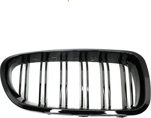Miniatura 6 de Parrilla frontal F10 F18 compatible con BMW 5 Serie F10 F11 F18 M5 2010-2017, (juego de 2 rejillas dobles negras brillantes)