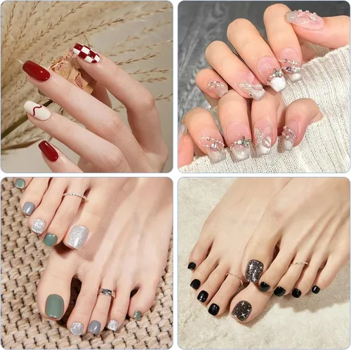 Miniatura 4 de YUXIANLB 100 limas de uñas de grano 100/180 profesionales reutilizables para uñas, lima de uñas lavables de doble cara, herramientas de manicura