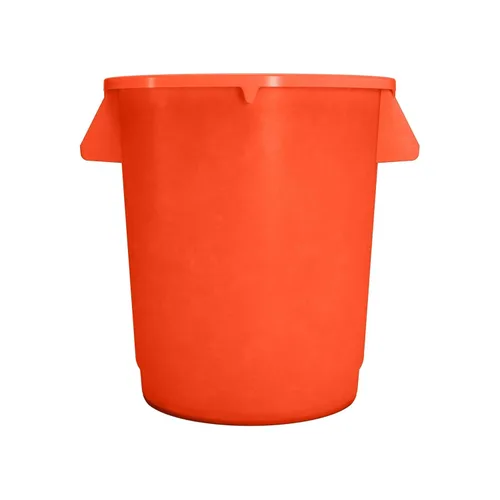 Miniatura 6 de SPARTA Bronco Contenedor de Basura Contenedor de Desechos, Contenedor de Basura Redondo para Eliminación, 10 Galones, Naranja, (Paquete de 6)