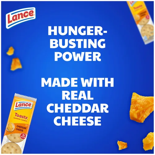 Miniatura 4 de Lance Galletas tipo sándwich, queso cheddar tostado, 8 paquetes envueltos individualmente, 6 sándwiches cada uno
