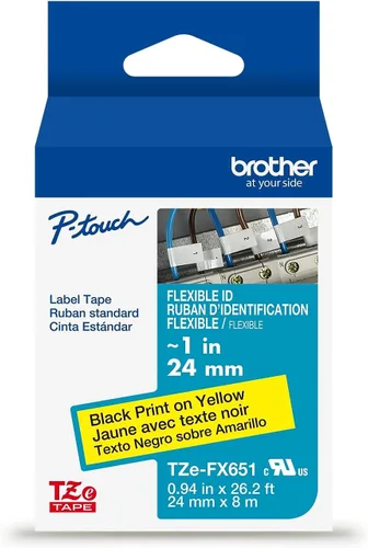 Miniatura 8 de Brother P-touch TZE-S951 - Cinta adhesiva laminada extra resistente de 1 pulgada (24 mm) de ancho, negro sobre plateado mate, laminada