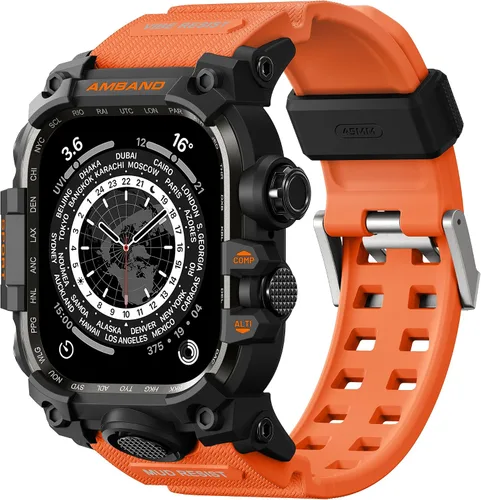Miniatura 23 de amBand Funda resistente con correa para Apple Watch de 1.732 pulgadas, compatible con iWatch Series SE 3/SE 2ª generación, SE/6/5/4, protección