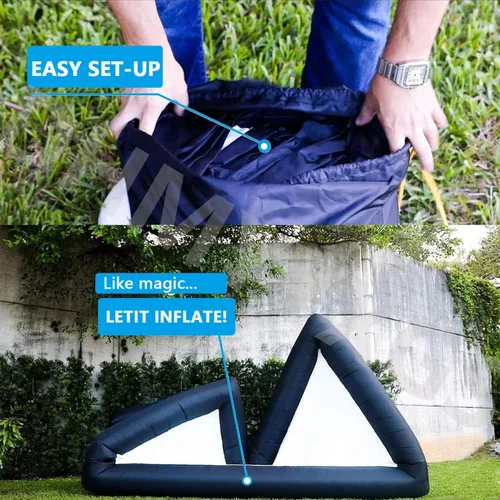 Miniatura 7 de Pantalla de cine inflable, pantalla de cine inflable para exteriores, para fiestas de cine en el patio trasero al aire libre con soplador de aire