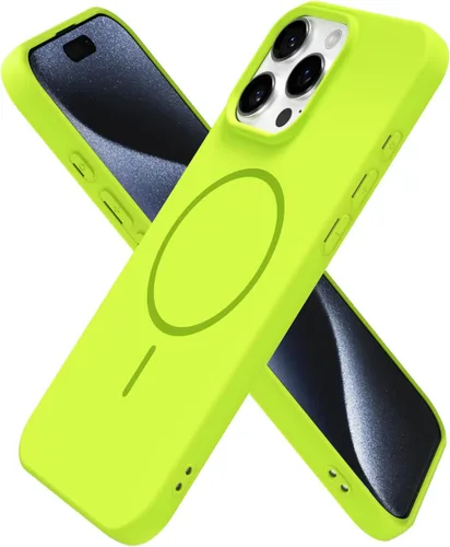 Miniatura 276 de oakxco Funda de silicona Mag Safe para iPhone 17 Pro Max, funda magnética delgada y fina compatible con carga inalámbrica MagSafe, bonita funda Negro