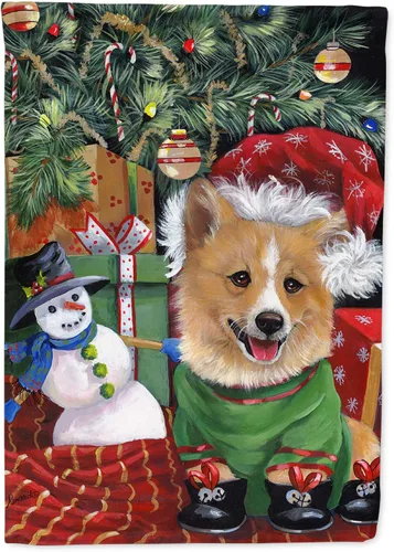 Miniatura 210 de Caroline's Treasures PPP3097CHF - Pijama de Navidad con diseño de bulldog francés para colgar en la pared, poliéster, tamaño de casa, multicolor