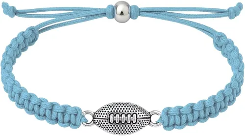 Miniatura 16 de Pulsera de fútbol Sportybella - Pulsera de paracord ajustable con amuleto. Regalos de fútbol unisex Negro