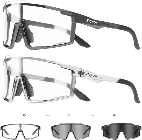 Miniatura 8 de SCVCN Gafas de sol de ciclismo fotocromáticas deportivas para hombres y mujeres, gafas de montaña MTB, protección UV, conducción y correr 1