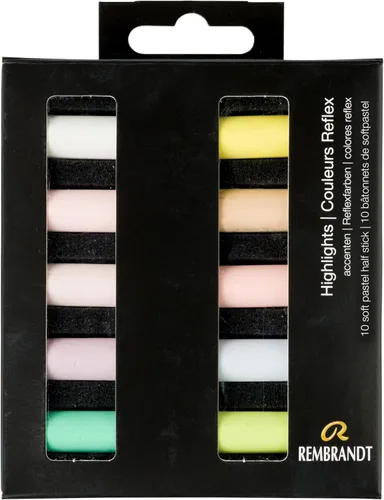 Miniatura 19 de Rembrandt Juego de micro pastel suave, 10 barras de media pieza, selección de tonos oscuros Dark Shades