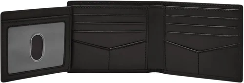 Miniatura 4 de Fossil Billetera plegable de cuero con bloqueo RFID para hombre con ventana abatible de identificación