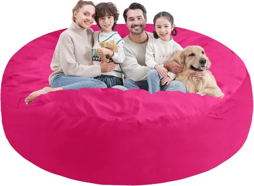 Miniatura 44 de Silla de Puf de 3 Pies, Sillas de Puf Cómodas con Relleno de Espuma Viscoelástica, Sofá de Puf Esponjoso con Funda de Terciopelo Holandés, Sillas
