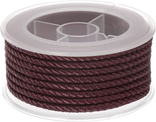 Miniatura 56 de HARFINGTON Cordón de hilo de nailon para cuentas de 0.063 in, cuerda de nailon trenzado extrafuerte para manualidades, pulseras, joyería, Negro