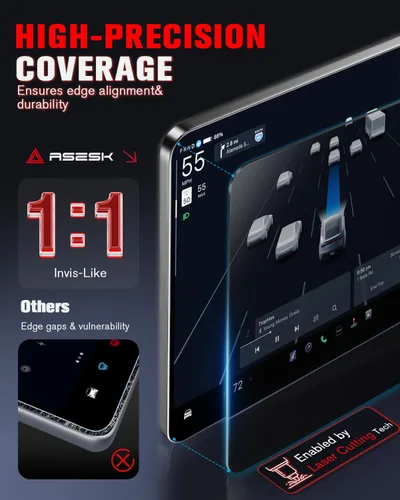 Miniatura 5 de Para 2 piezas integrado 2025 2026 Kia K4 12.3 pulgadas+12.3 pulgadas pantalla táctil doble pantalla protector de pantalla de alta claridad y - K4