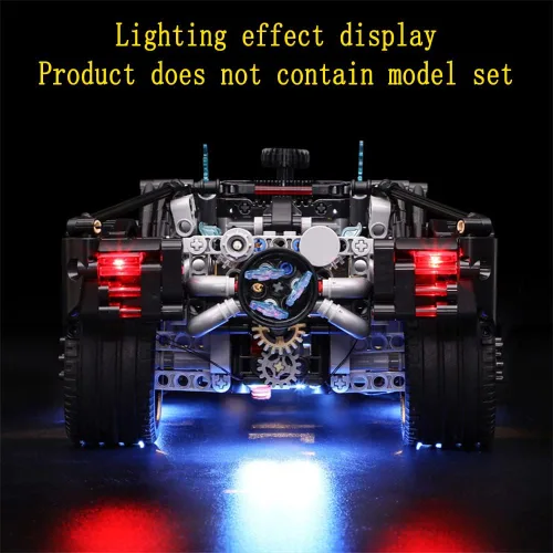 Miniatura 8 de GEAMENT Kit de luces LED compatible con Lego The Batman – Batmobile – Juego de iluminación para modelo Technic 42127 (modelo no incluido)