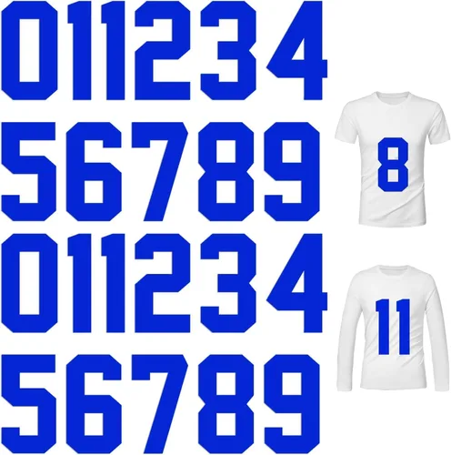 Miniatura 6 de 22 piezas de números de camiseta con números para planchar, número de transferencia de calor, números de jersey del 0 al 9 para uniforme