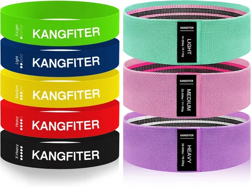 Miniatura 11 de KANGFITER Non-Slip Fabric Resistance Bands for Working Out, Loop Exercise Bands for Booty Leg, Butt, Glute, Stretch Workout Bands for Women & Men