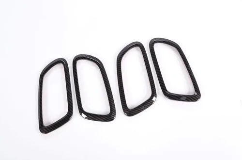 Miniatura 3 de ABS manija de puerta interior tazón decoración anillo cubierta para Jeep Grand Cherokee 2017 Up (fibra de carbono)