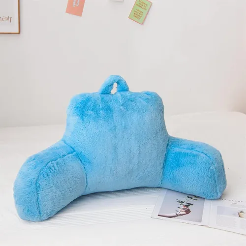 Miniatura 3 de A Nice Night Almohada de lectura de piel sintética con cuña para adultos y niños, respaldo con brazos para sentarse en la cama/sofá para reposo