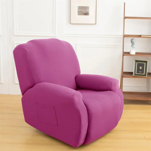 Miniatura 27 de LazyBoy - Funda para sillón reclinable, color liso, 4 piezas, fundas protectoras de muebles para sillón reclinable con bolsillo, funda para sofá