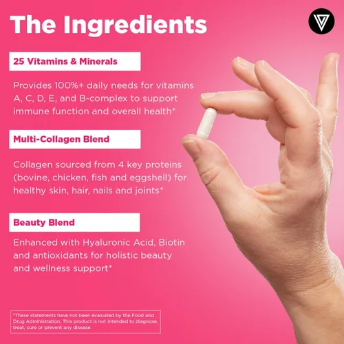 Miniatura 7 de Vital Vitamins Complejo de colágeno múltiple Plus + complejo multivitamínico para mujeres