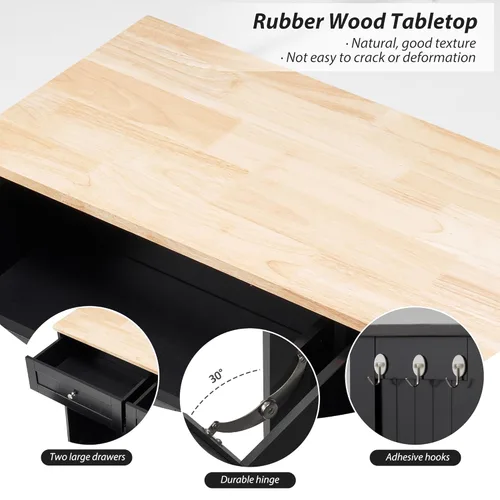 Miniatura 5 de Spurgehom Armario de basura de doble puerta para cocina, cesto de residuos de cocina, cesto de ropa sucia con puerta basculante, papelera de 13