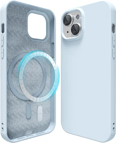 Miniatura 111 de oakxco Funda de silicona para iPhone 12 Pro Max, magnética, compatible con carga inalámbrica Magsafe, cubierta protectora de goma suave y delgada
