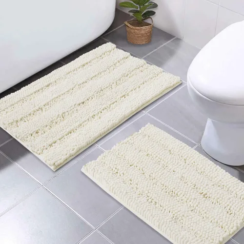 Miniatura 43 de NICETOWN Tapete negro para baño, antideslizante, suave, absorbente de agua, tapete de bajo perfil para entrada, tapete para vestíbulo, puerta