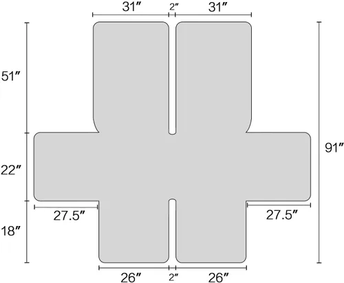 Miniatura 8 de Beacon Pet Funda para silla reclinable, funda elástica para sofá reclinable de 2/3 plazas, funda impermeable con bolsillos, protector de muebles