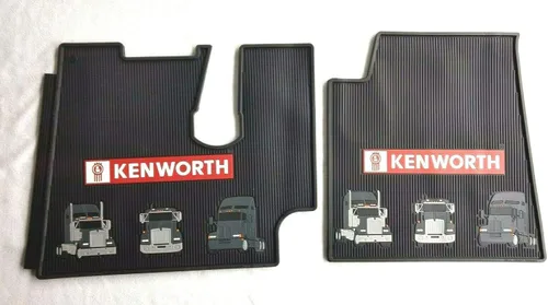 Alfombrillas de goma negras para Kenworth T440 470 600 660 800 W900 OEM con logotipo compatible con 2006-2021 (ver modelo/años a continuación)