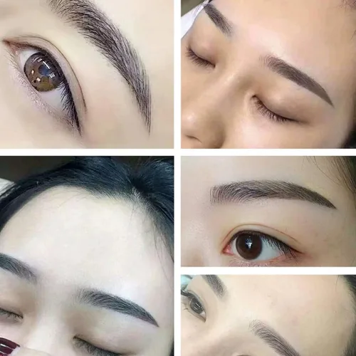 Miniatura 5 de 50pcs Aguja de Maquillaje Permanente Manual Ceja Tatuaje Microblade Agujas Inclinadas (9 Agujas Inclinadas)