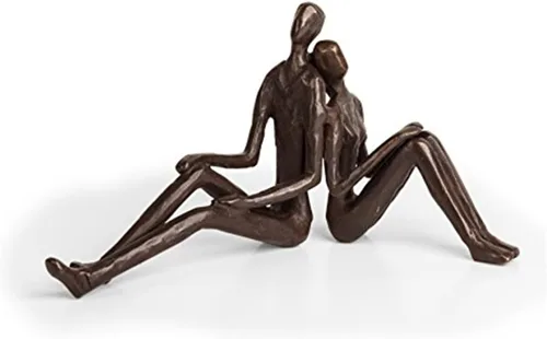 Danya B. Escultura romántica de bronce fundido para parejas, decoración contemporánea del hogar para cualquier habitación u oficina, regalo único