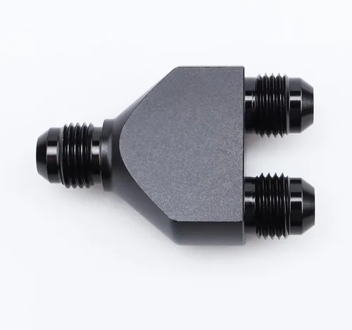 Miniatura 4 de AC PERFORMANCE -6 AN In to -6 AN Out Y Block Splitter Montaje de combustible Aluminio Negro