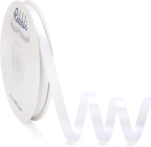 Miniatura 38 de Ribbli Cinta de satén negra de doble cara de 3/8 pulgadas x 50 yardas, cinta negra para envolver regalos, manualidades, decoración de boda, lazos