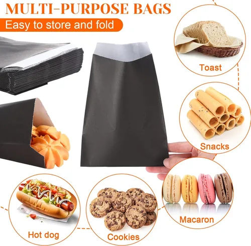 Miniatura 3 de Lallisa 1000 bolsas de vidrio de 5 x 7 pulgadas, bolsas de papel encerado, fundas para galletas, bolsas de papel de cera para sándwich para fiesta